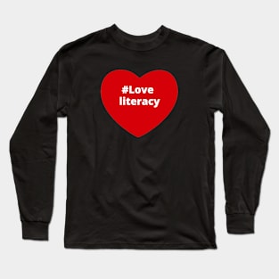 Love Literacy - Hashtag Heart Long Sleeve T-Shirt